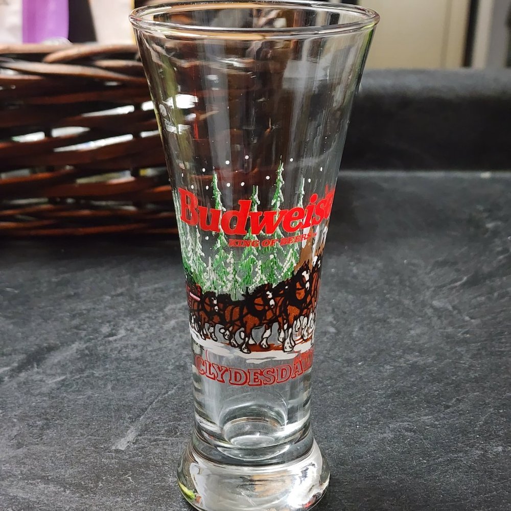 Vintage Budweiser Tall Beer Glass